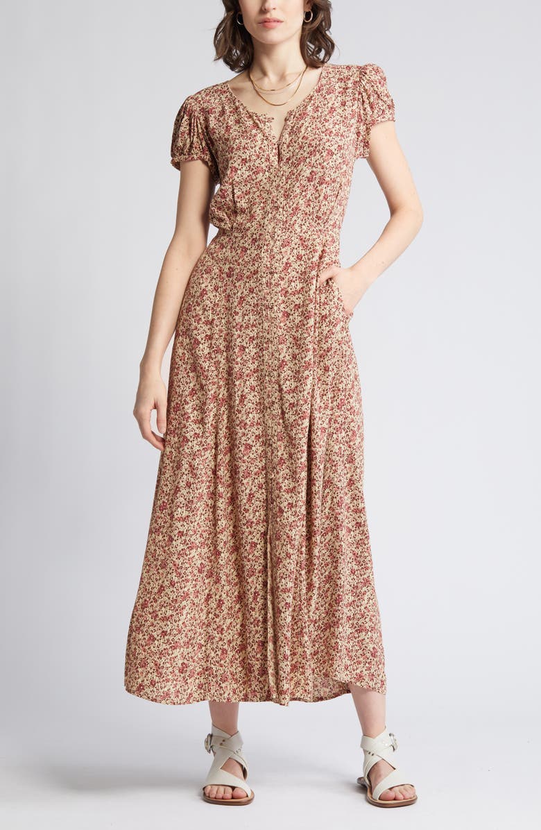 Treasure & Bond Floral Woven Maxi Dress | Nordstrom