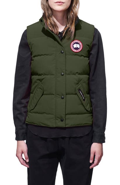 Canada Goose 'freestyle' Slim Fit Down Vest In Military Green