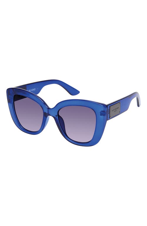 Shop Kurt Geiger London 52mm Cat Eye Sunglasses In Crystal Blue/purple Gradient