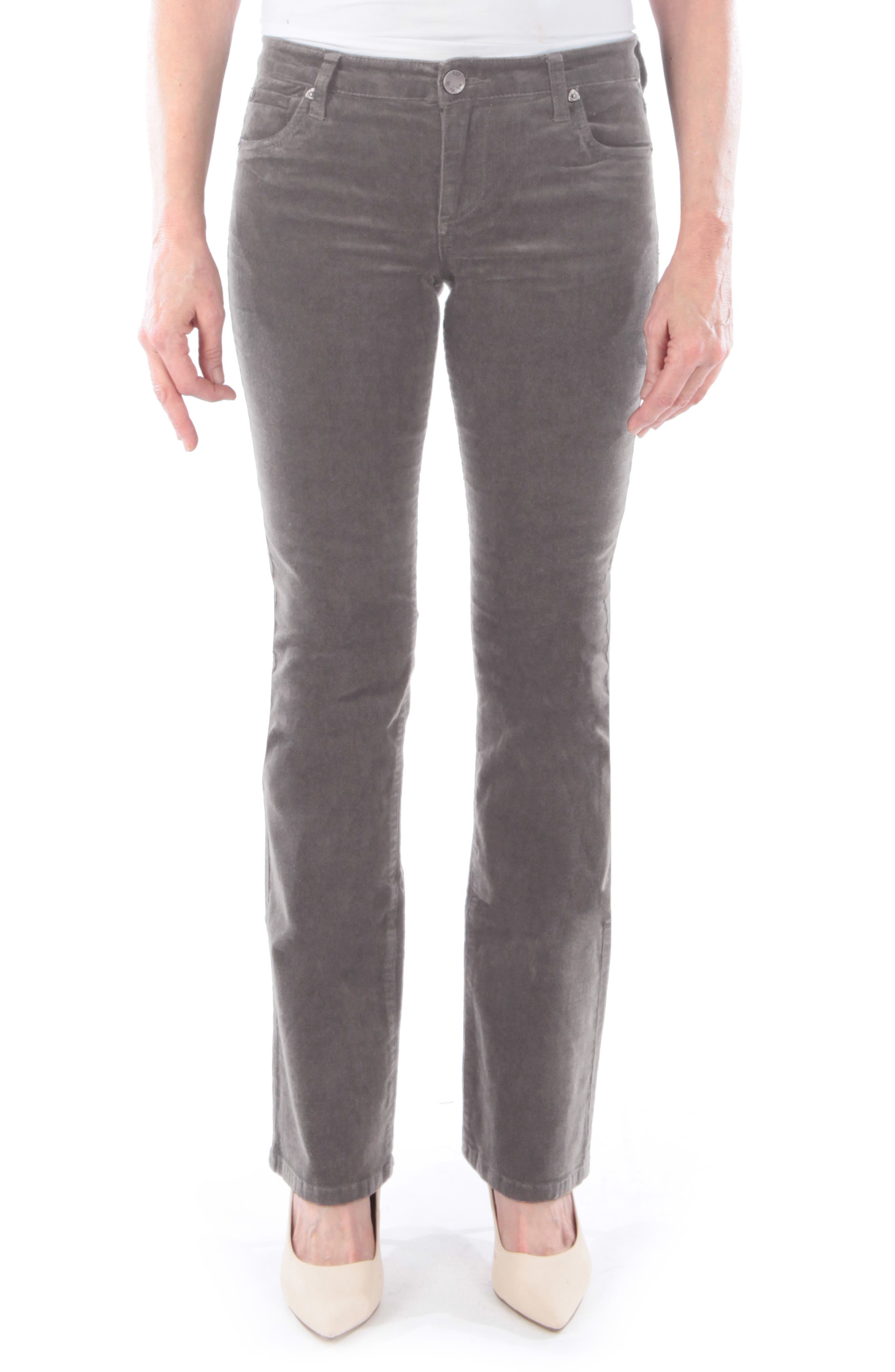 SWAT FAME Karen Bootcut Corduroy Pants in Concrete 