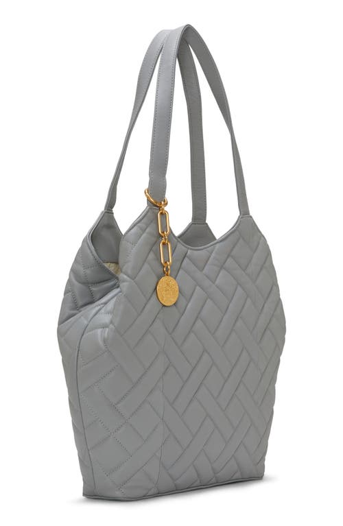 Shop Vince Camuto Kisho Quilted Leather Shoulder Bag In Grey