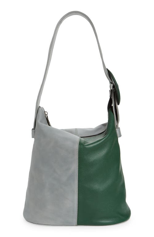 EDAS x Mexico Cynthia Colorblock Leather Bucket Bag in Sapphire