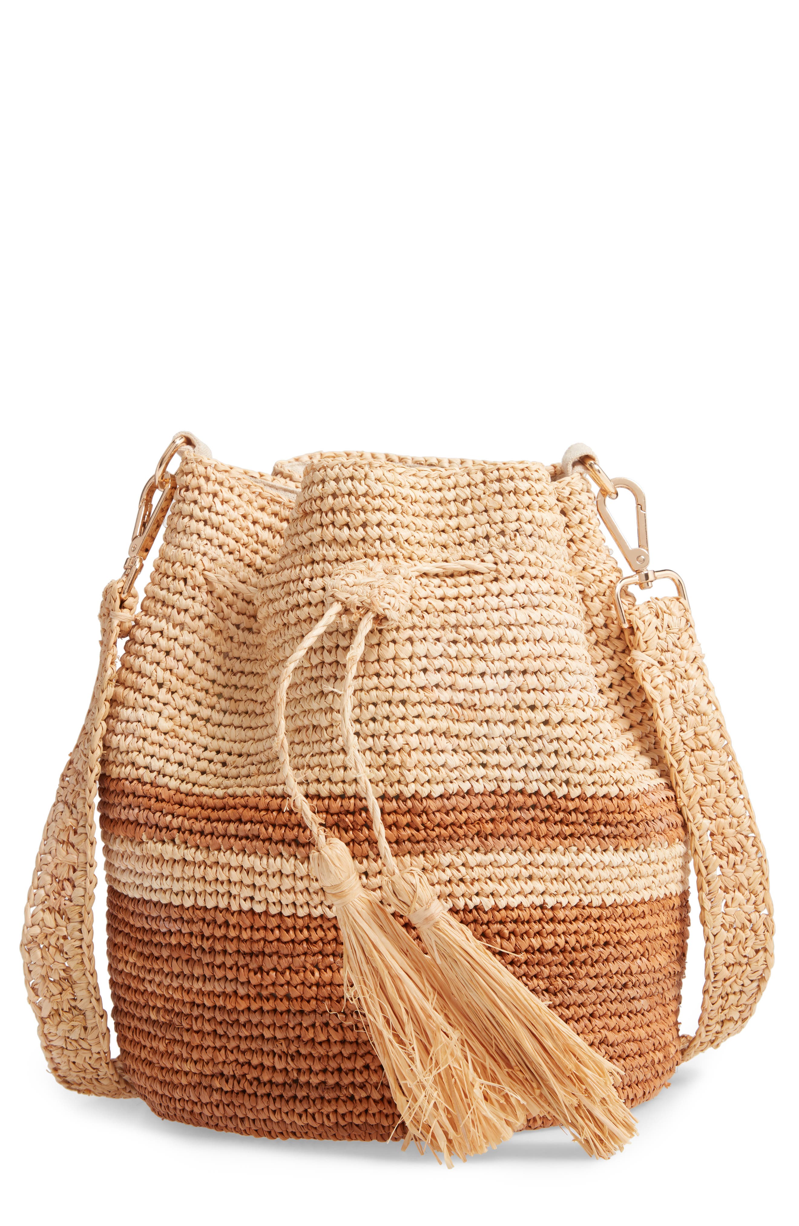 raffia shoulder bag