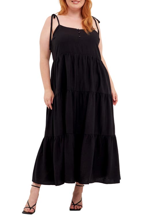 Tiered Maxi Dress in Black