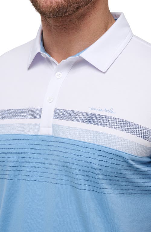 Shop Travismathew Margarita Mayhem Polo In White/quiet Harbor