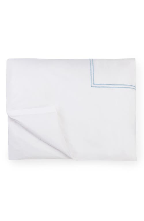 Shop Sferra Grande Hotel Duvet Cover In White/blue