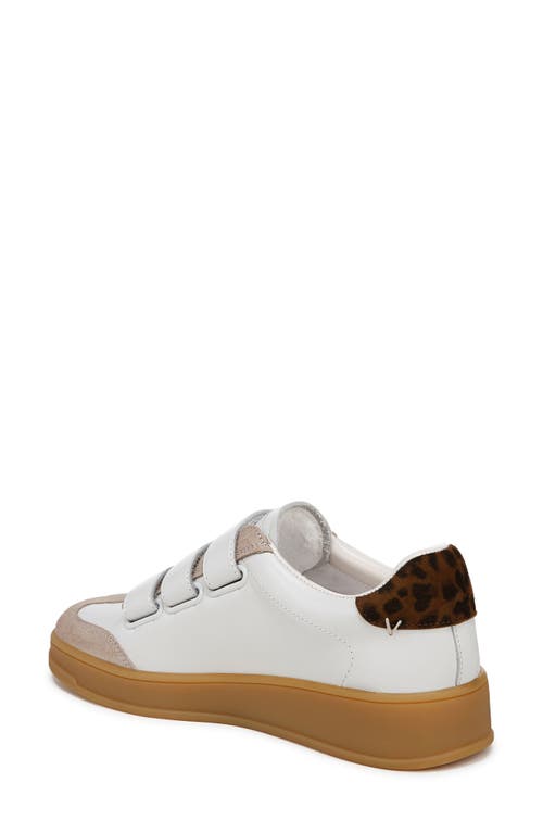 Veronica Beard Reagan Velcro Sneaker White Leopard In Lily/leopard