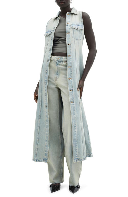 MANGO Karol Denim Midi Shirtdress at Nordstrom,