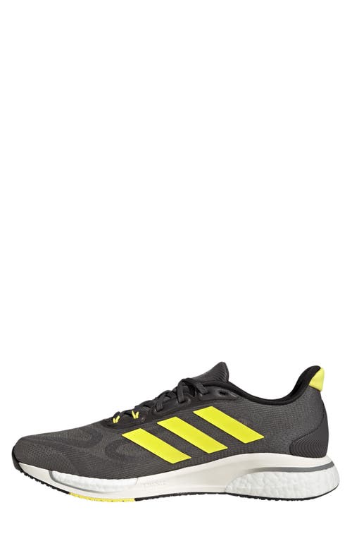 Shop Adidas Originals Adidas Supernova Running Shoe In Grey Six/yellow/dash Grey
