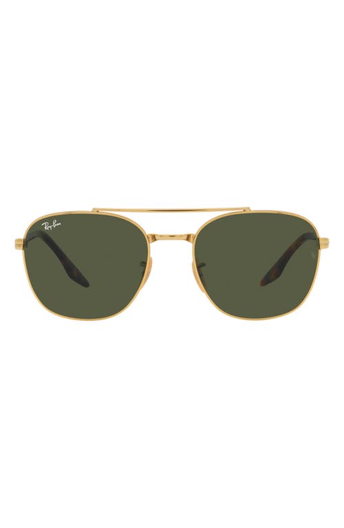 Ray-Ban 55mm Square Sunglasses in Gold Flash at Nordstrom