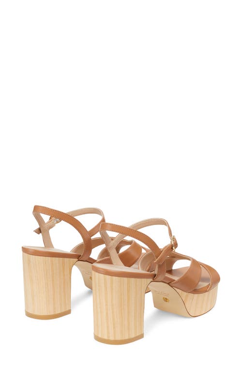 Shop Stuart Weitzman Carmen Midi Platform Sandal In Tan/sand