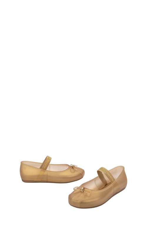 Shop Mini Melissa Sophie Mary Jane Ballet Flat In Pearly Beige