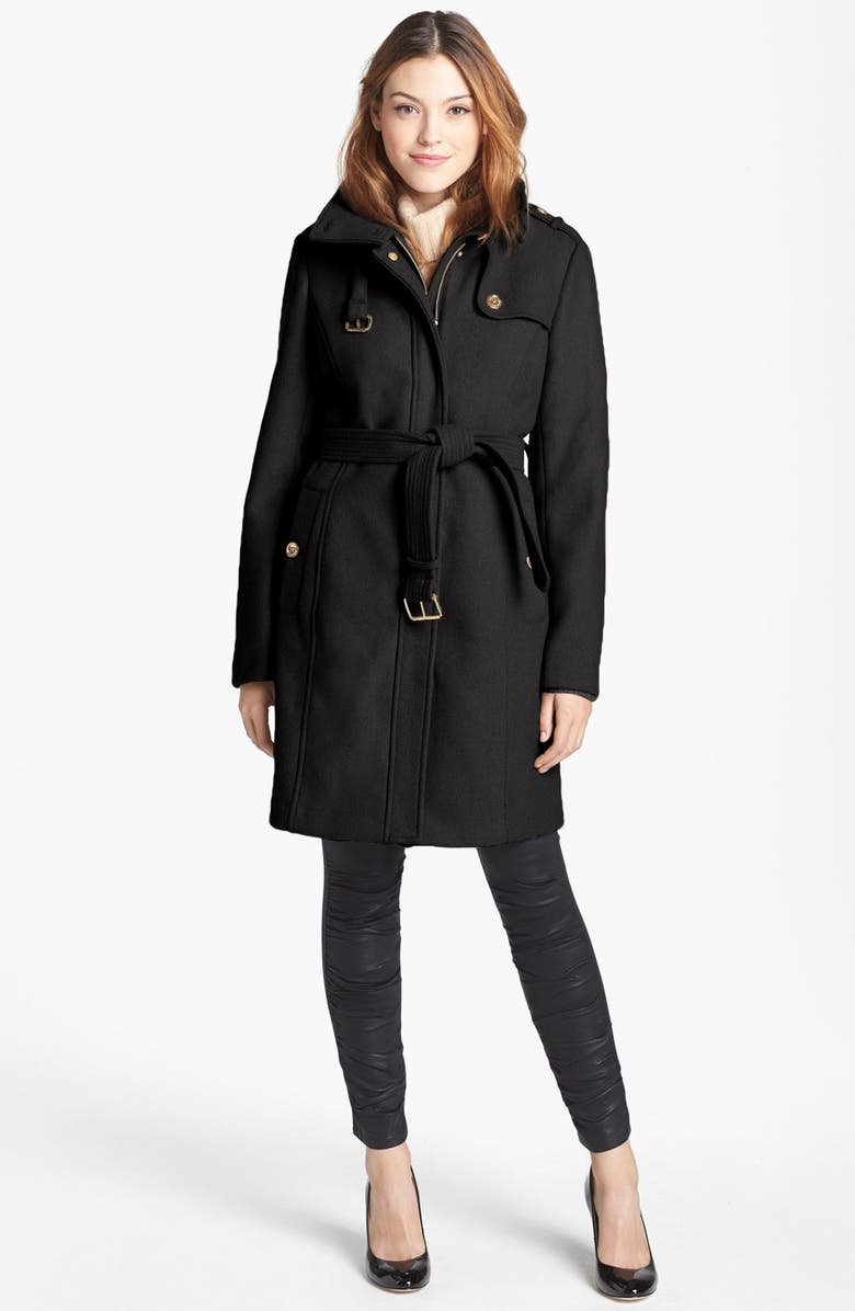 MICHAEL Michael Kors Wool Blend Military Trench Coat (Nordstrom ...