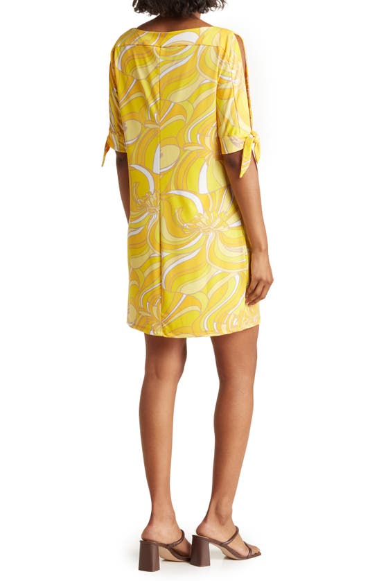 Trina Turk Floral Print Minidress In Sea Anemone Yellow Multi