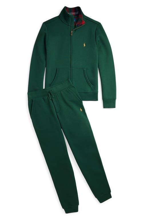 Shop Ralph Lauren Polo  Kids' Zip-up Sweatshirt In College Green