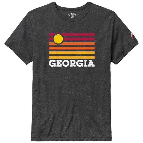 Men's League Collegiate Wear Heather Charcoal Georgia Bulldogs Hyper Local Victory Falls Tri-Blend T-Shirt