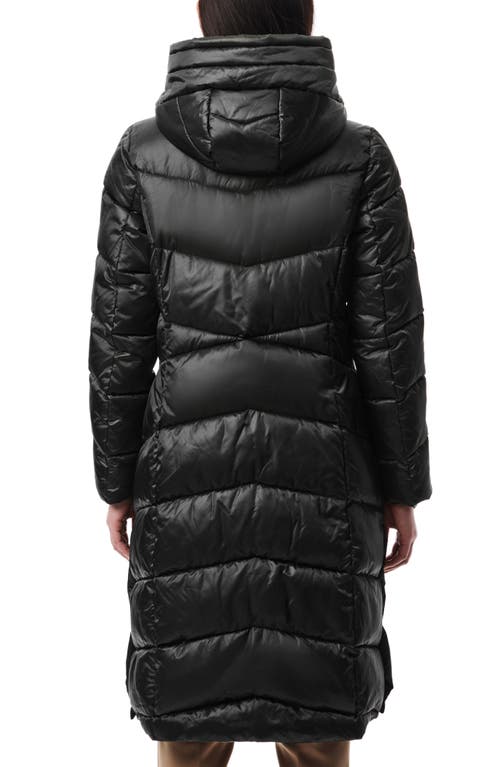Bernardo Shiny Insulated Puffer Coat In Black