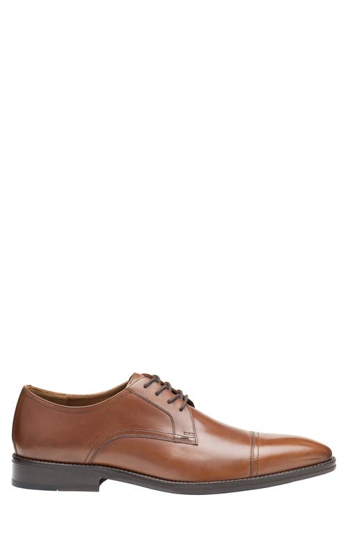 Shop Johnston & Murphy Hedley Cap Toe Derby In Tan Full Grain