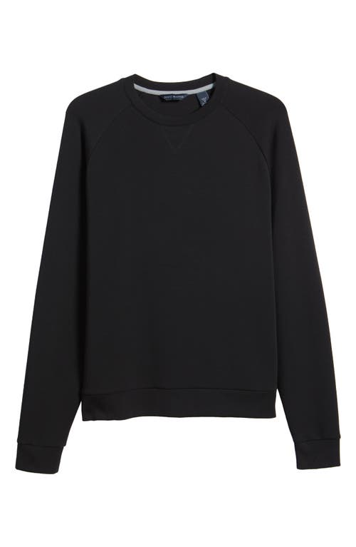 Shop Scott Barber V-stitch Performance Crewneck Sweatshirt In Black