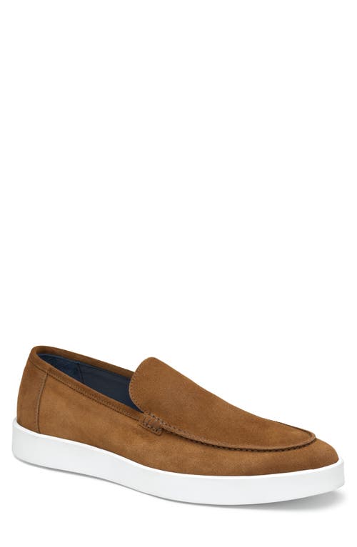 JOHNSTON & MURPHY COLLECTION Bolivar Moc Toe Slip-On Sneaker Snuff Italian Suede at Nordstrom,