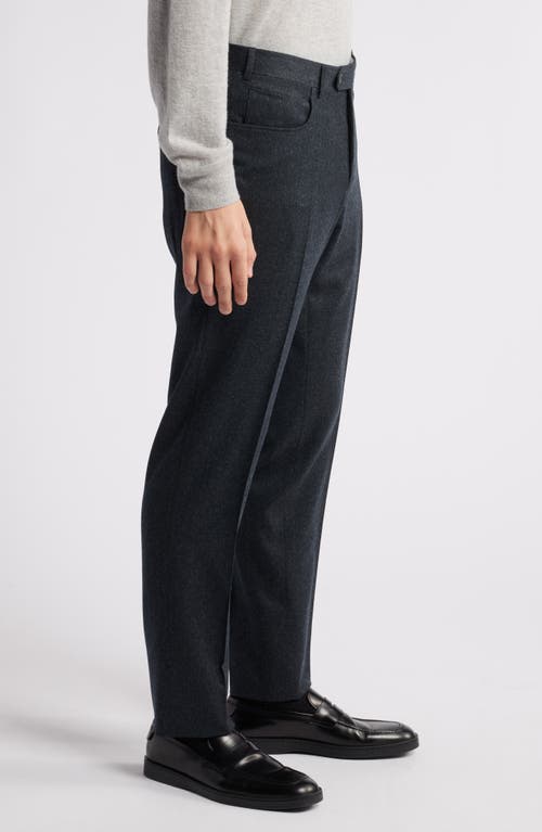 Shop Canali Impeccable Regular Fit Wool Pants In Dark Grey