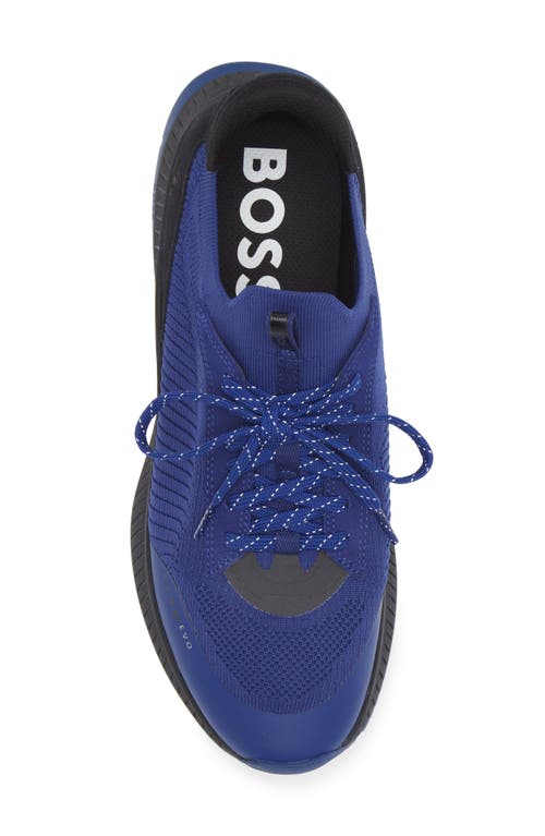Hugo Boss Boss Ttnm Evo Knit Sneaker In Open Blue