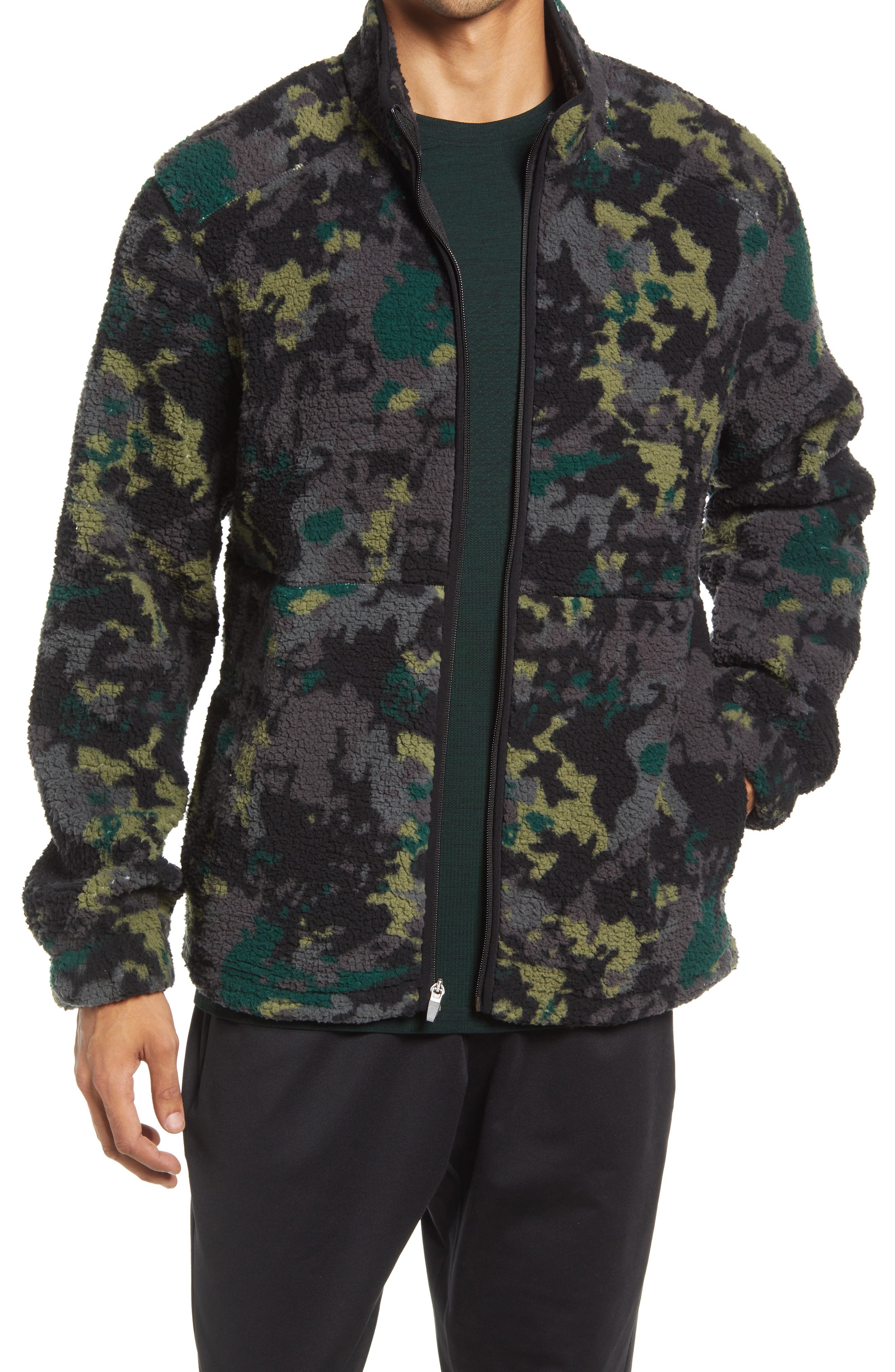 camo shearling jacket