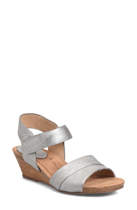 Söfft Verina Wedge Sandal In Grey Platin