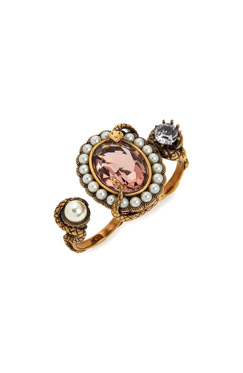 Alexander Mcqueen Snake Jewel Double Ring Nordstrom