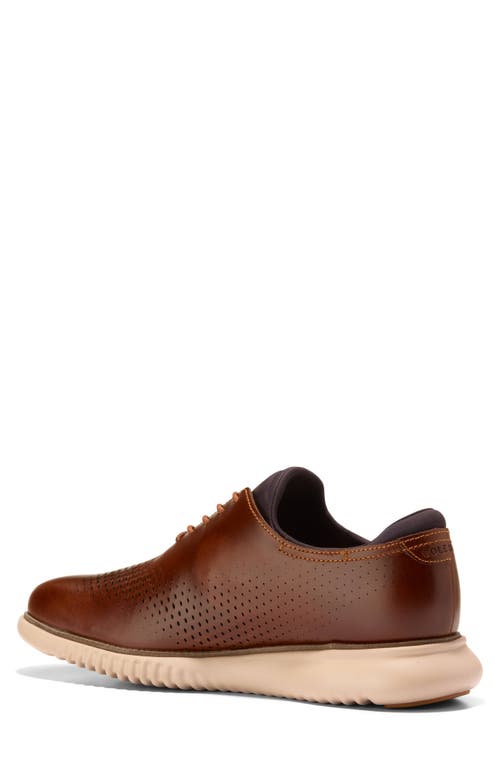 Shop Cole Haan 2.zerogrand Laser Wing Derby In Acorn/sesame