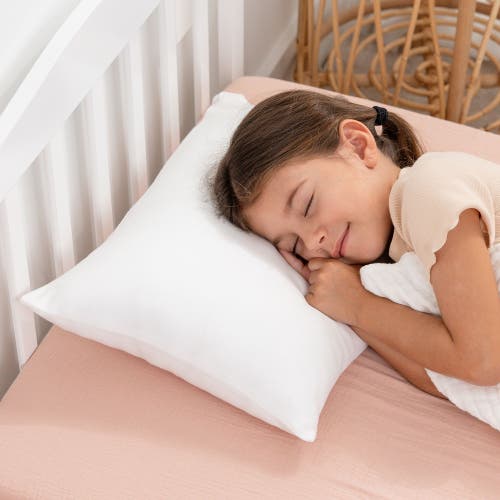 Comfy Cubs Toddler Pillow With Soft Cotton Pillowcase In White