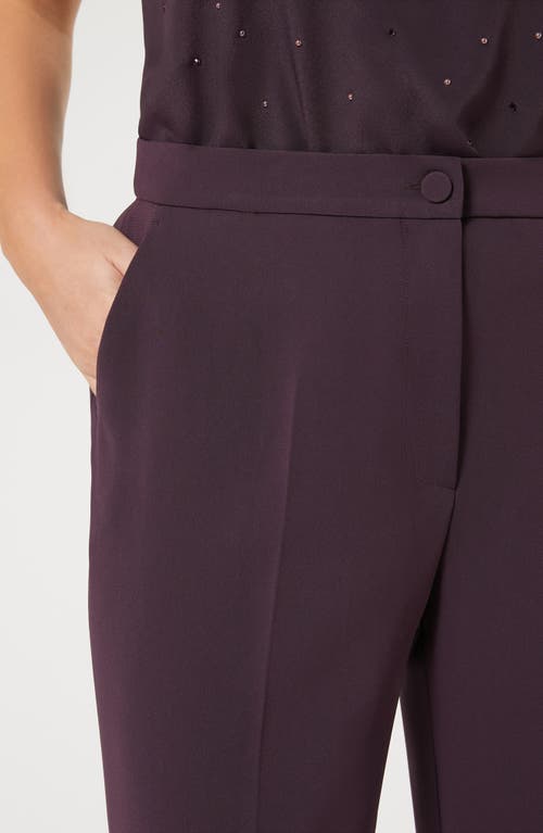 Shop Marina Rinaldi Riccor Cady Wide Leg Trousers In Bordeaux