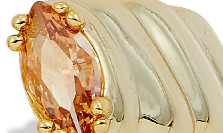 Savvy Cie Jewels Open Ring In Yellow