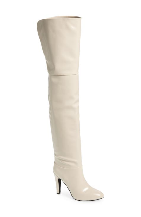 White Over-the-knee Boots For Women 