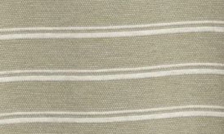 Shop Robert Barakett Meyer Stripe Jacquard Johnny Collar Cotton Polo In Olive