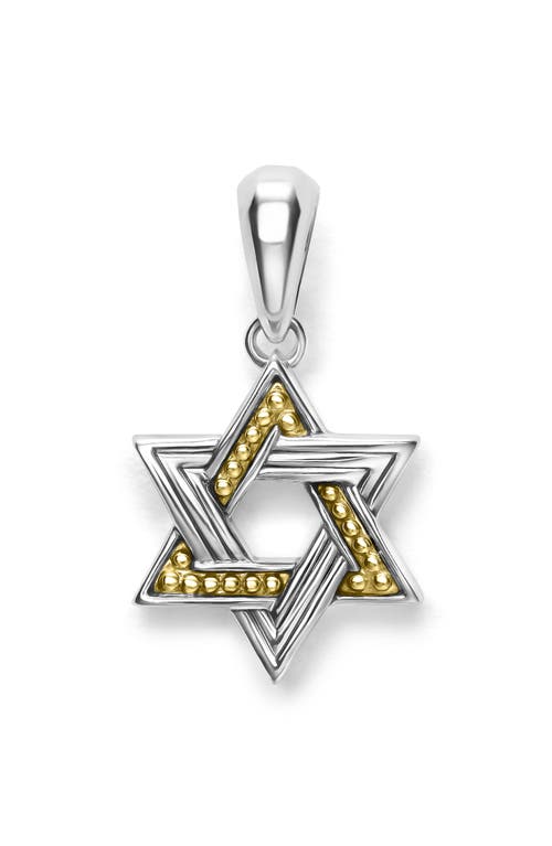 Lagos Men's 18k Yellow Gold & Sterling Silver Anthem Small Star Of David Amulet Pendant In Two-tone