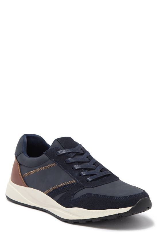 English Laundry Mateo Suede Sneaker In Navy