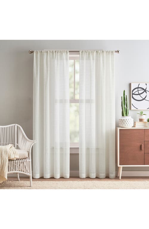 Dkny Antigua Set Of 2 Poletop Curtain Panels In Linen