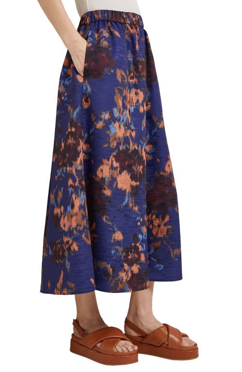 Shop Misook Woven Skirt In Starry Night Blue