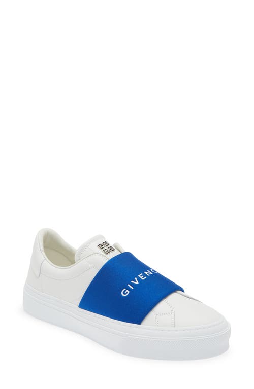 City Sport Slip-On Sneaker in White/Blue