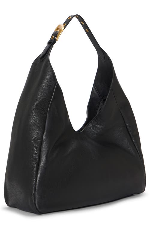 Shop Vince Camuto Marza Leather Shoulder Bag In Black