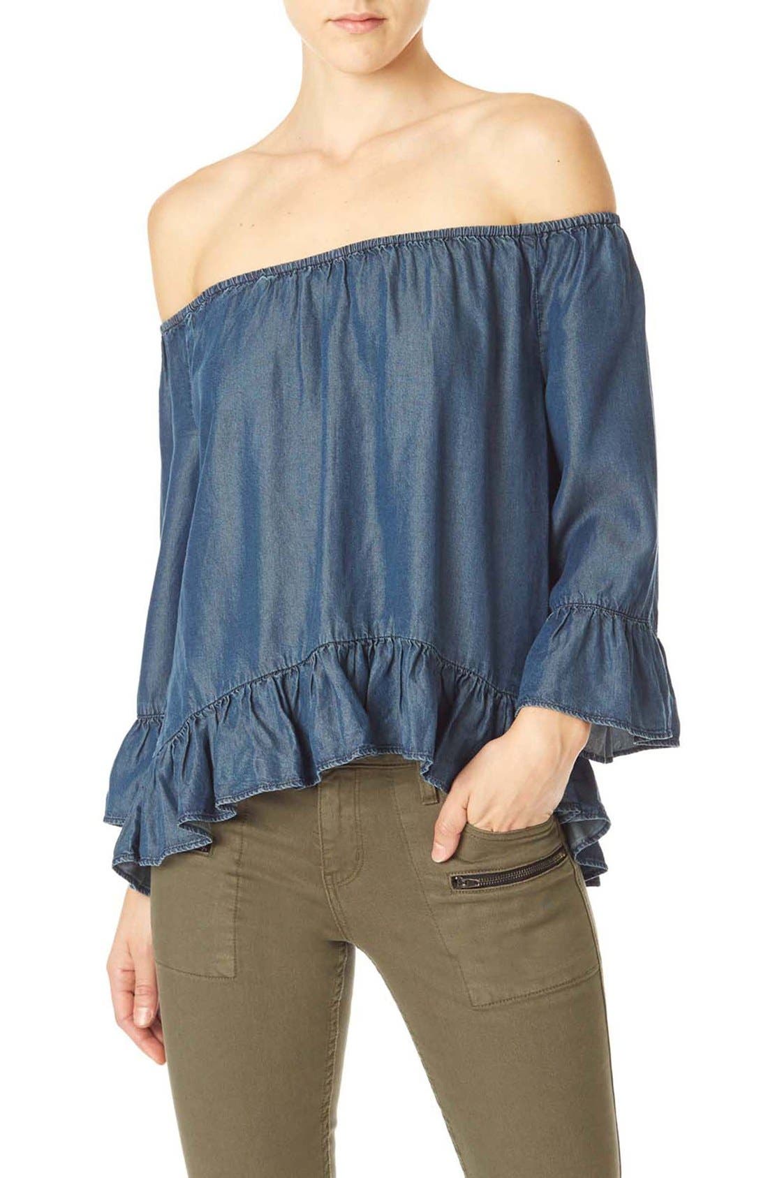 ruffled peasant blouse