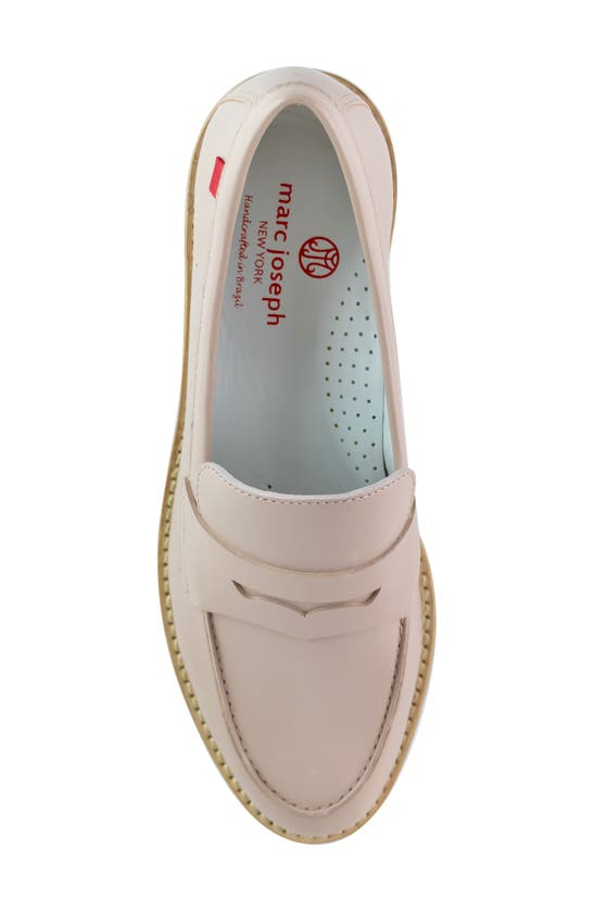 Shop Marc Joseph New York Morrison Ave Penny Loafer In Blush Napa