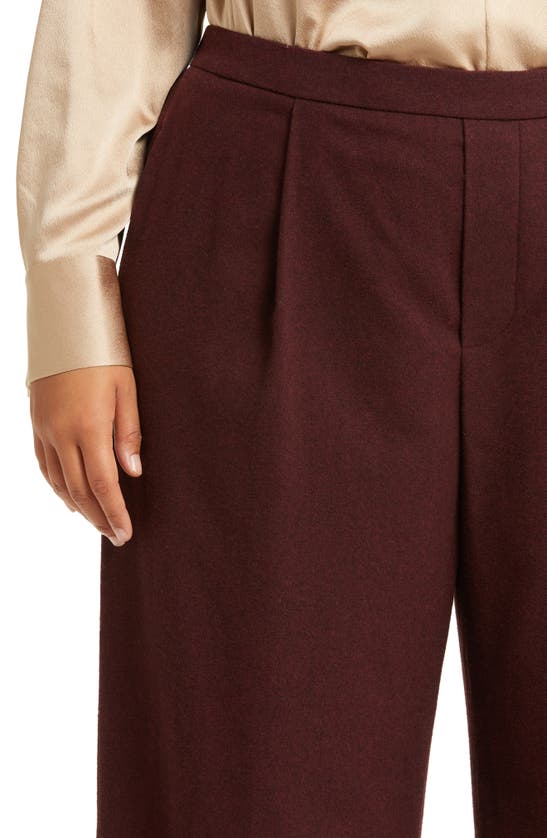 Vince Flannel Easy Pull-on Pants In Deep Wine