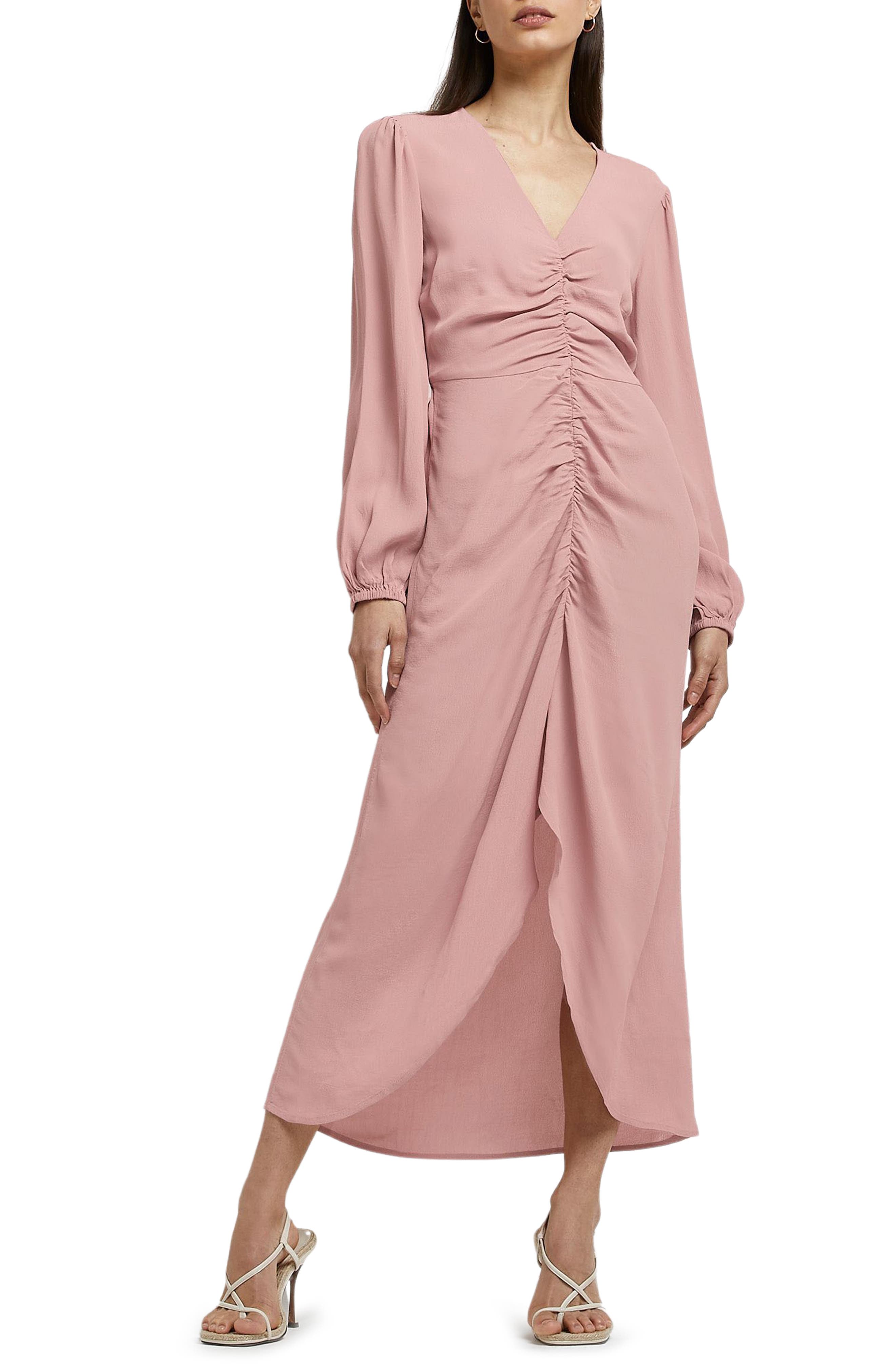 long sleeve long dresses for wedding guest