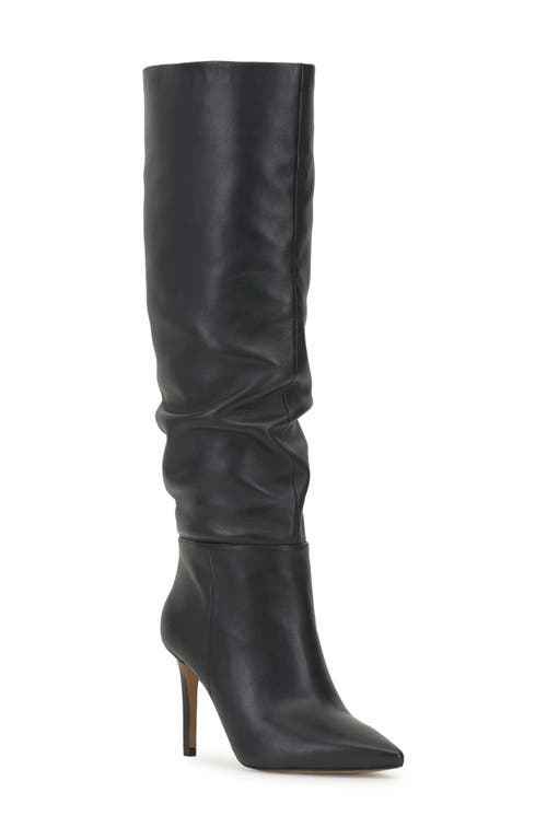 Kashleigh Pointed Toe Knee High Boot in Black