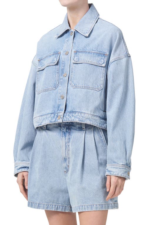 Agolde Luka Cropped Organic Denim Jacket In Swivel