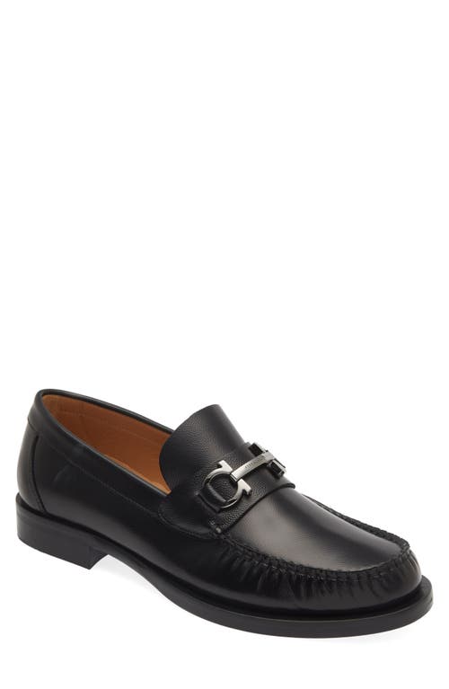 Shop Ferragamo Fort Bit Loafer In Nero/nero