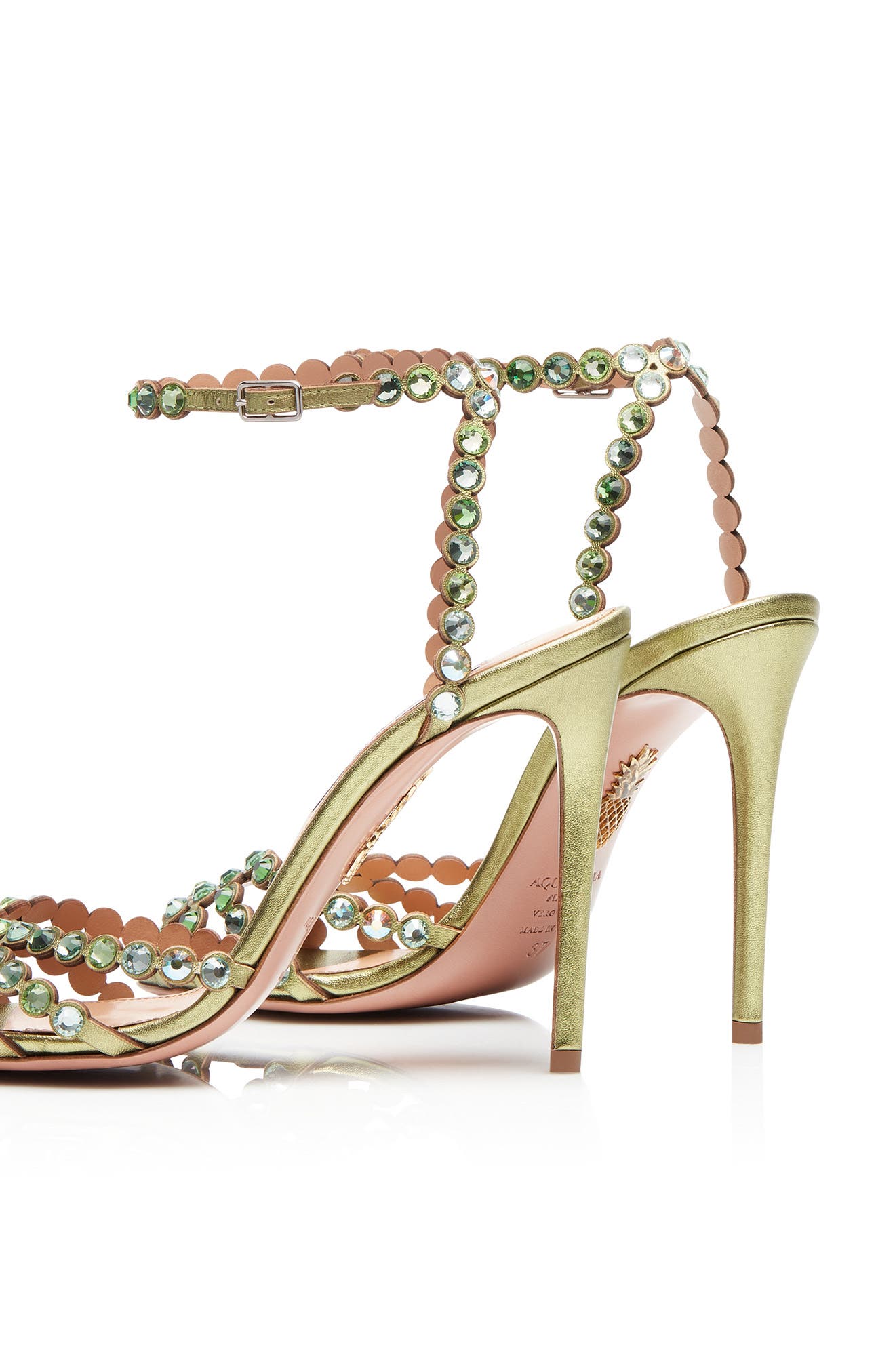 Aquazzura Tequila Crystal Ankle Strap Sandal Nordstrom