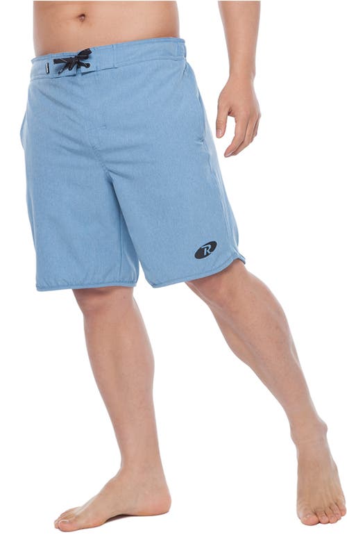 Rokka&rolla Quick-dry Stretch Swim Trunks With Adjustable Waistband In Light Blue